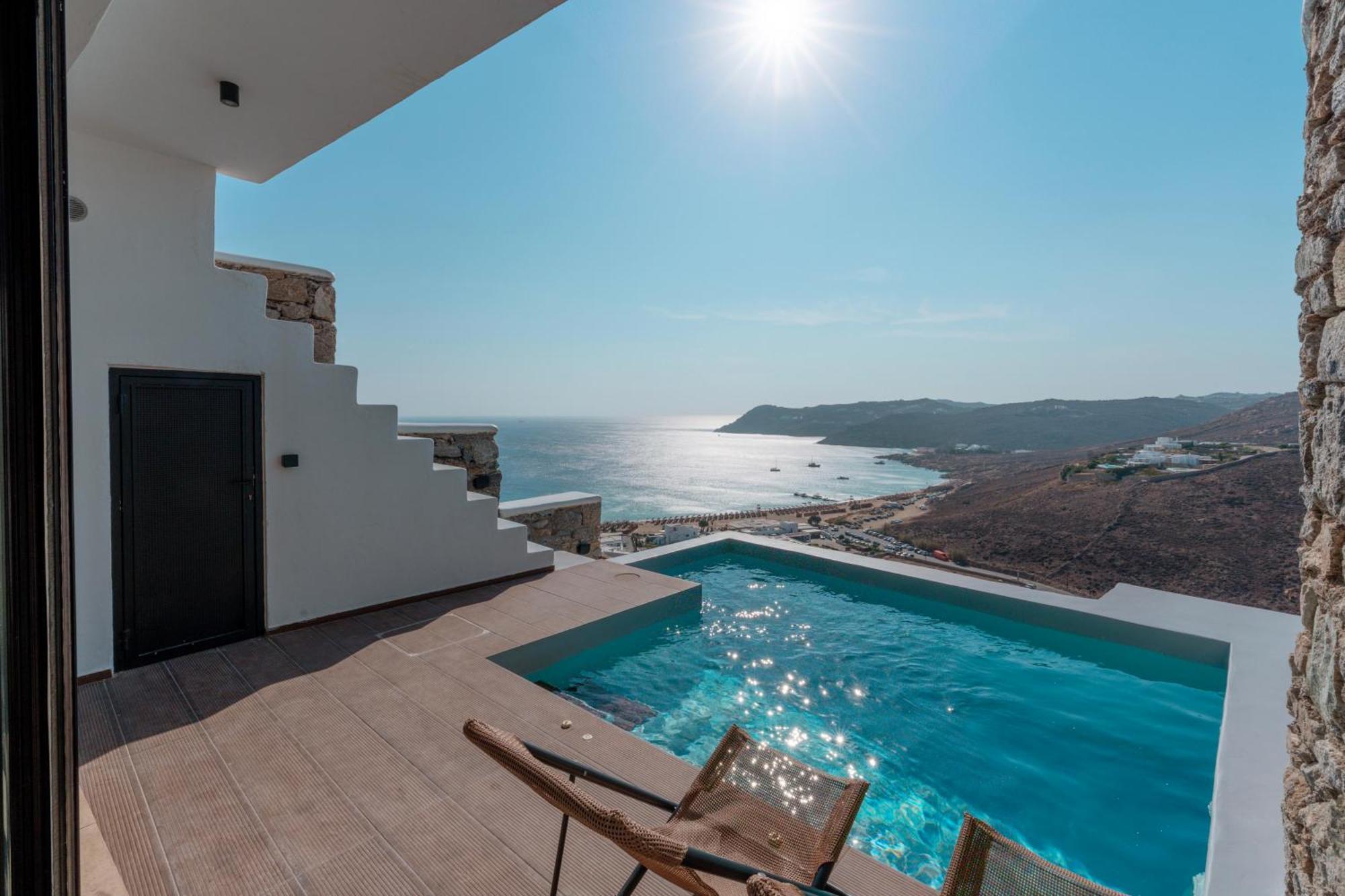 Luxury House With Private Pool At Elia Beach Mykonos Town Экстерьер фото