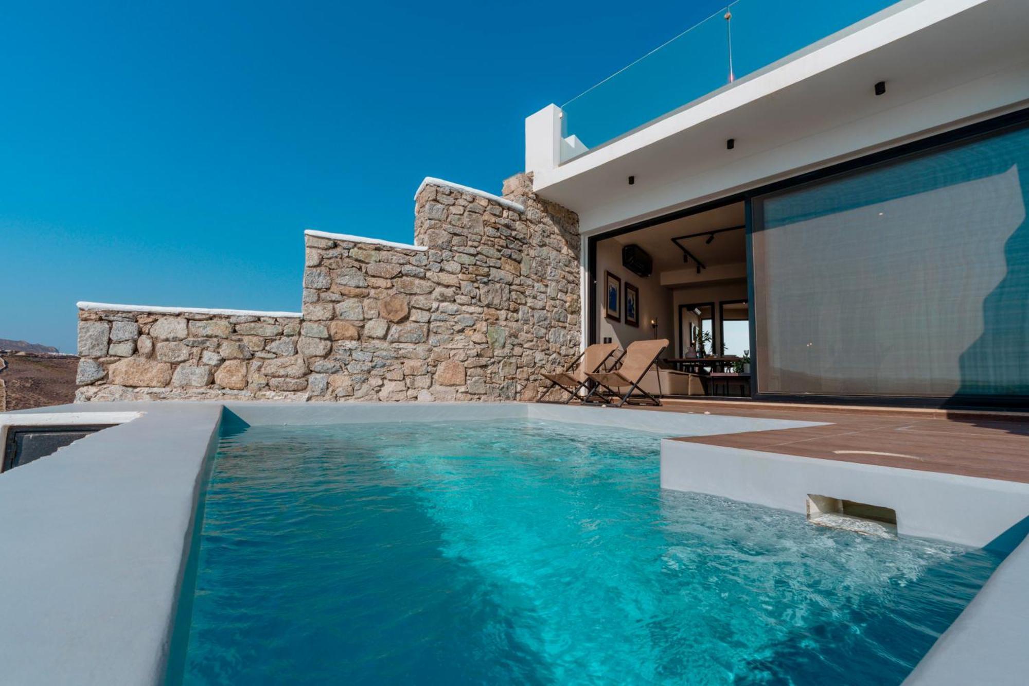 Luxury House With Private Pool At Elia Beach Mykonos Town Экстерьер фото